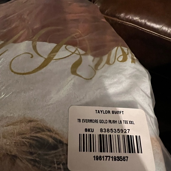 Taylor Swift Evermore Gold Rush Long Sleeve Tee 2XL - Picture 1 of 5